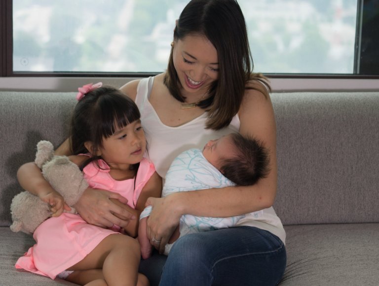 In this pic, little Isa was only one month old. 