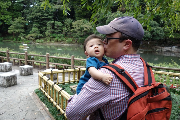 Checking out turtles and ducks with Baba.