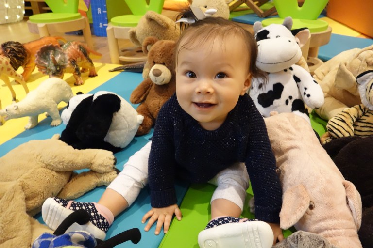 The play place we discovered at the Dongdaemun Design Plaza is full of soft surfaces for baby discovery and learning.