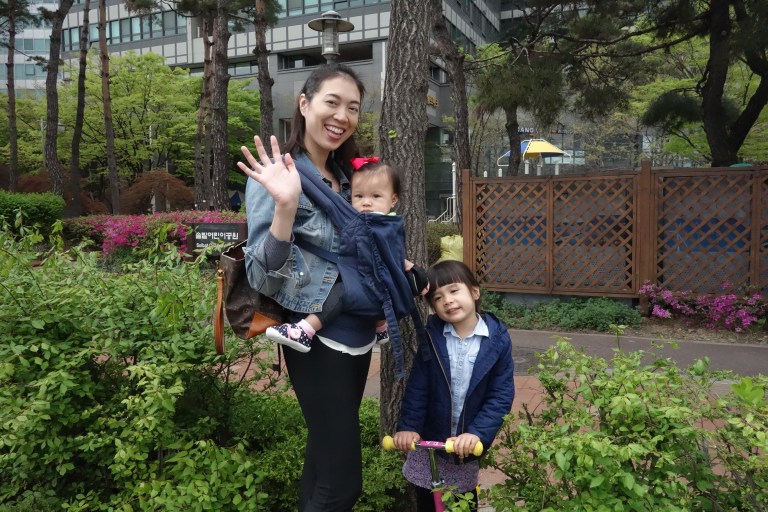 First we had to take a cab to the park... 