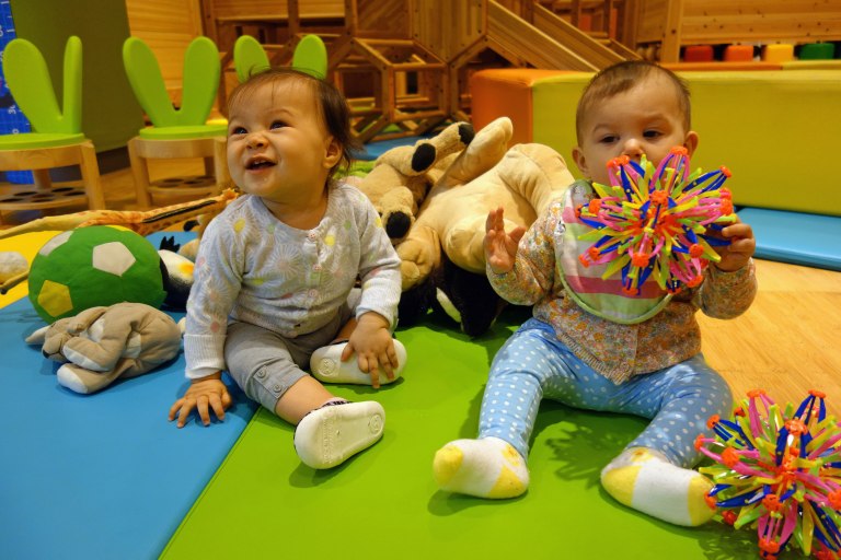 At the play place with Baby Noor