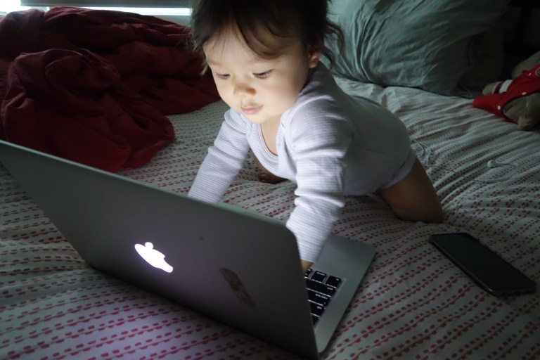 Sometimes Isa gets to the computer keyboard so fast that she is able to fire off messages of nonsense symbols to momma's friends on gchat.