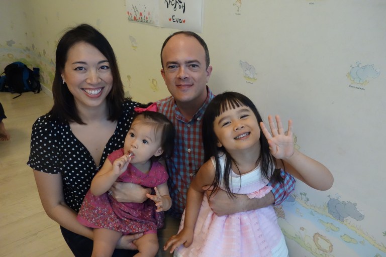 Celebrating her sister's big FOUR